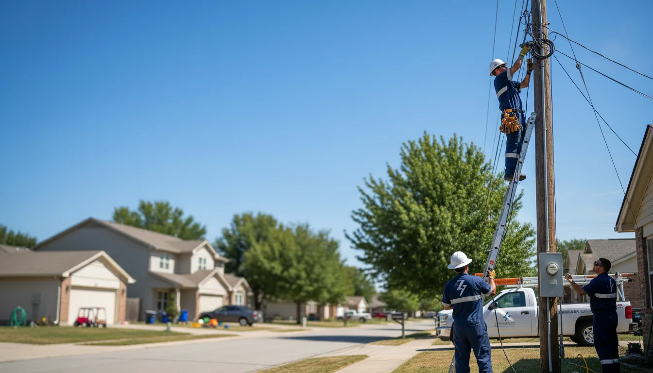 Residential electrician providing installation services in Lesterville, MO